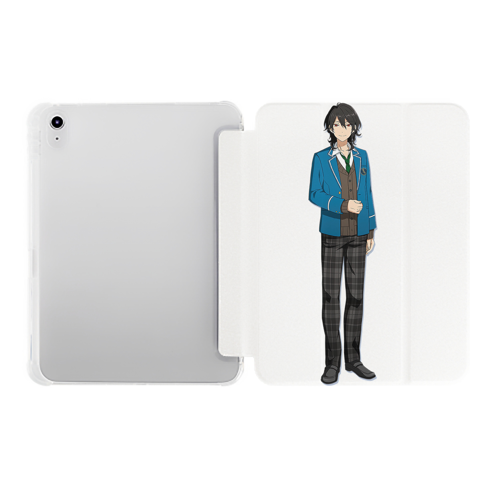 （画像用） あんさんぶるスターズ! Ensemble Stars IPad ケース ペン収納付き 三つ折りスタンド PUレザー×シリコン 対応機種9.5/10.5/10.9インチ
